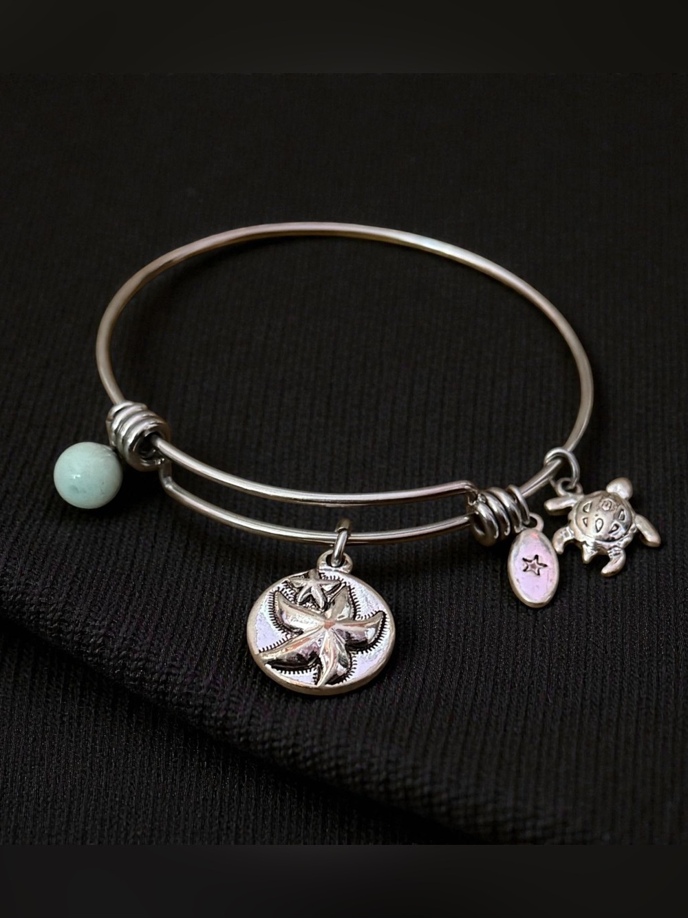Unwritten Wish Upon a Starfish expandable bangle charm bracelet